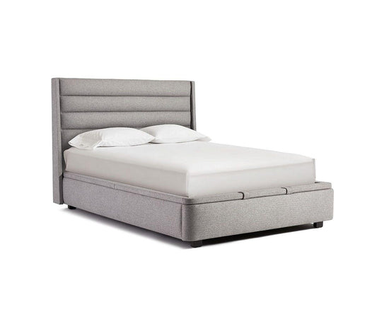 Lit de rangement rembourré Reed