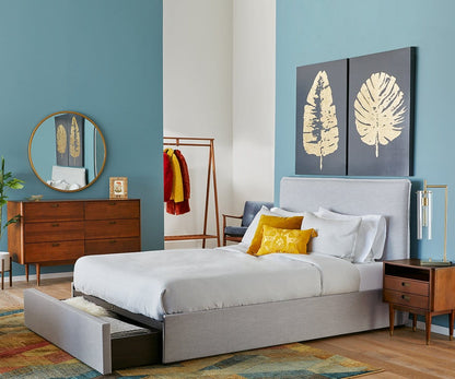 Lit de rangement rembourré Blake - Cal King