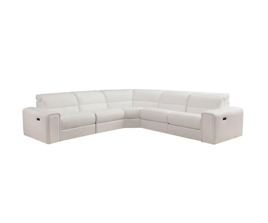 Canapé sectionnel inclinable électrique modulaire en cuir Angelo
