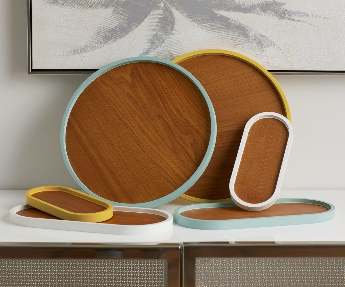 Plateau rond en laque