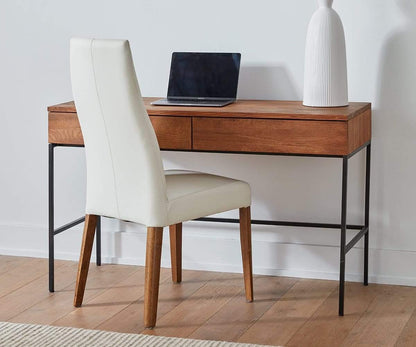 Chaise de salle à manger en cuir Lussa