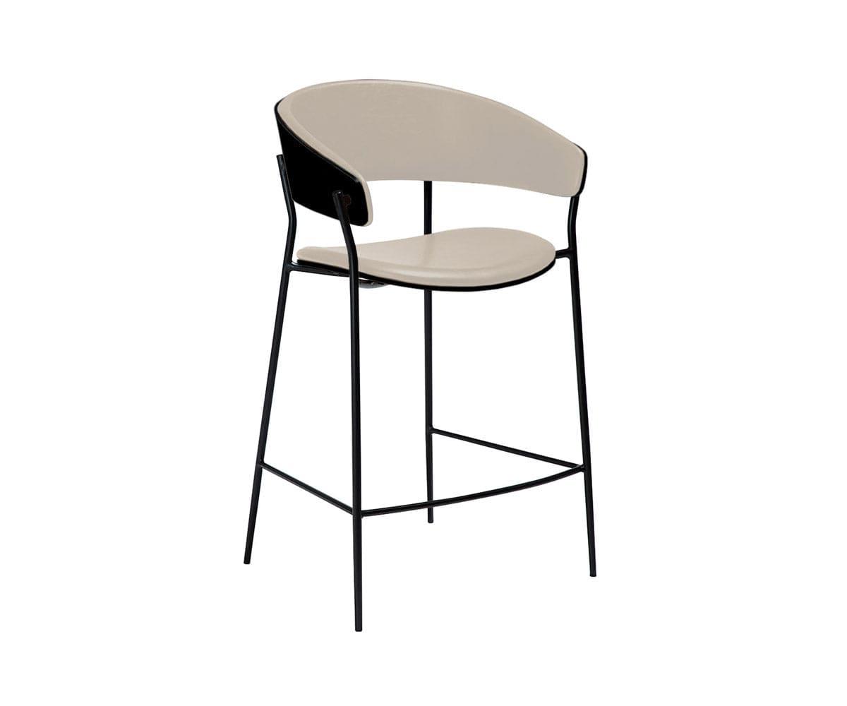 Tabouret de bar en cuir pour berceau
