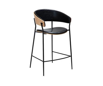 Tabouret de bar en cuir pour berceau