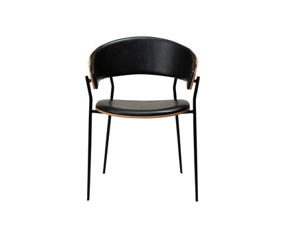 Chaise de salle à manger en cuir pour berceau