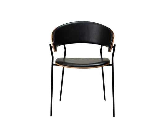 Chaise de salle à manger en cuir pour berceau