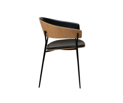 Chaise de salle à manger en cuir pour berceau