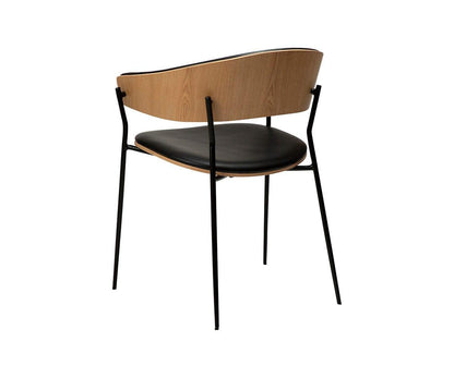 Chaise de salle à manger en cuir pour berceau