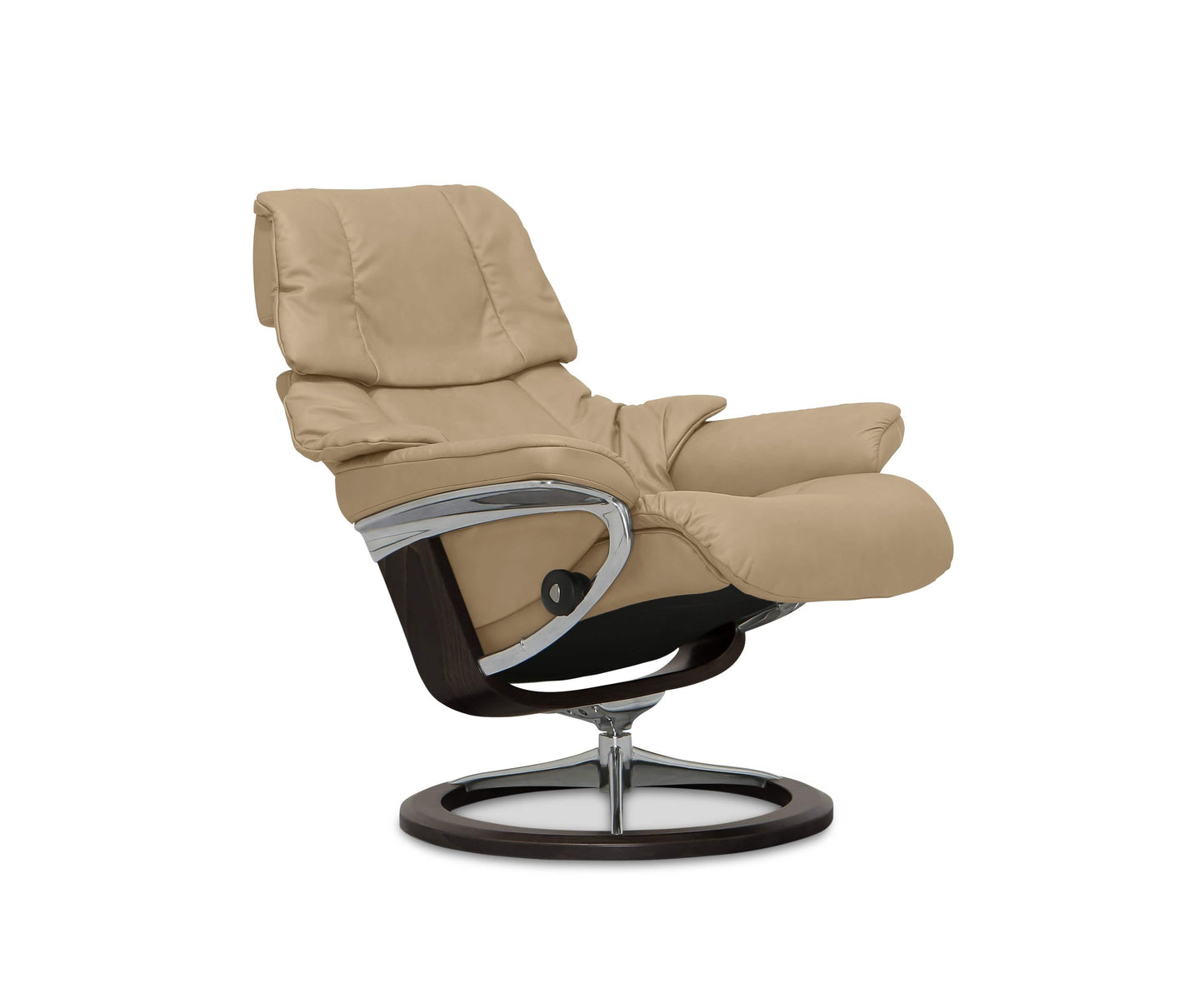 Fauteuil inclinable et ottoman Stressless® Reno avec base Signature - Sable