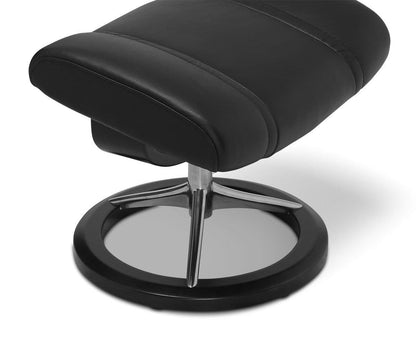 Fauteuil inclinable et ottoman Stressless® avec base Signature - Noir