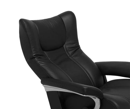 Fauteuil inclinable et ottoman Stressless® avec base Signature - Noir