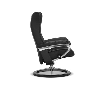 Fauteuil inclinable et ottoman Stressless® avec base Signature - Noir