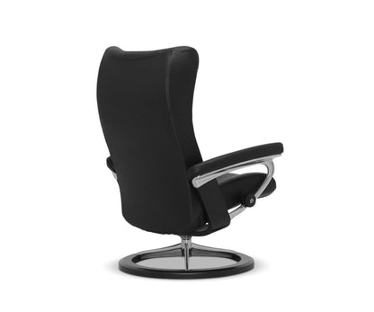 Fauteuil inclinable et ottoman Stressless® avec base Signature - Noir