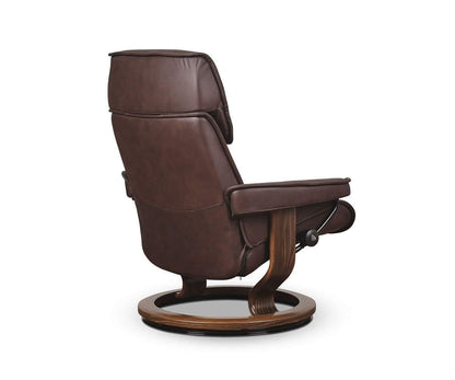 Fauteuil inclinable et ottoman Stressless® Admiral - Chocolat