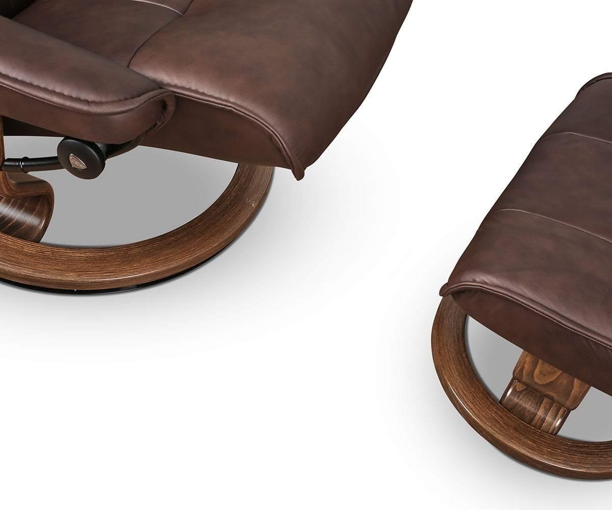 Fauteuil inclinable et ottoman Stressless® Admiral - Chocolat
