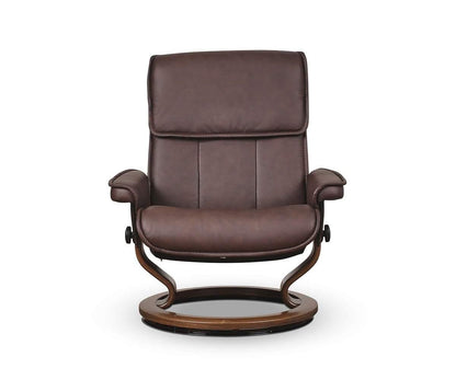 Fauteuil inclinable et ottoman Stressless® Admiral - Chocolat