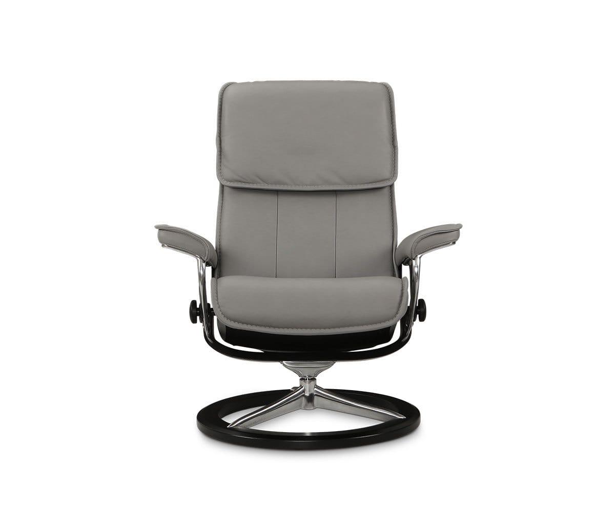 Fauteuil inclinable et ottoman Stressless® Admiral - Gris argenté
