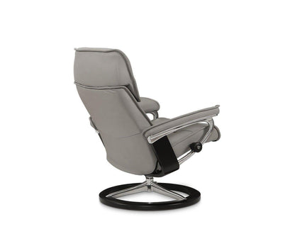 Fauteuil inclinable et ottoman Stressless® Admiral - Gris argenté