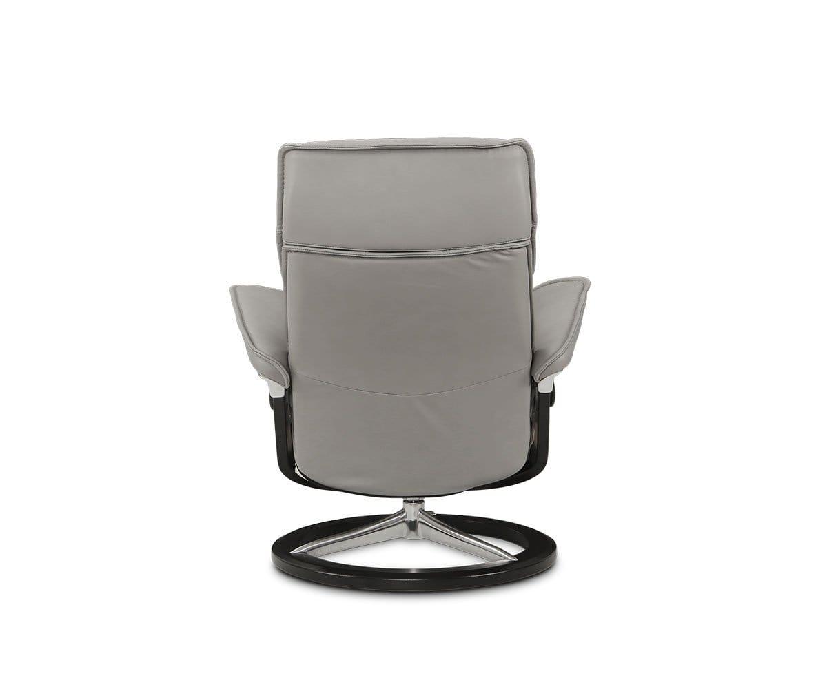 Fauteuil inclinable et ottoman Stressless® Admiral - Gris argenté