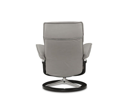 Fauteuil inclinable et ottoman Stressless® Admiral - Gris argenté