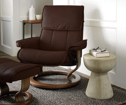 Fauteuil inclinable et ottoman Stressless® Admiral - Chocolat