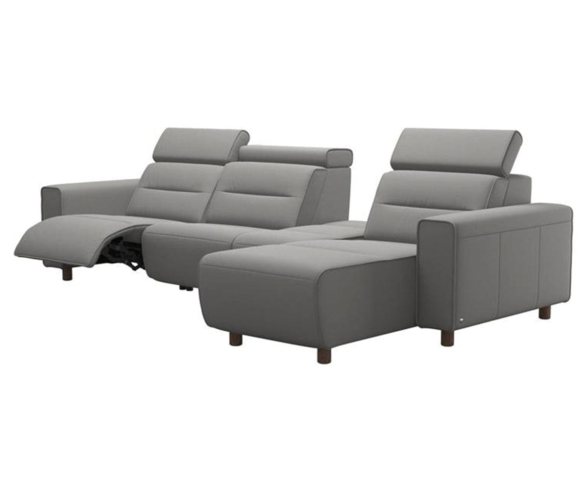Canapé sectionnel inclinable électrique Stressless® Emily en cuir - Petit