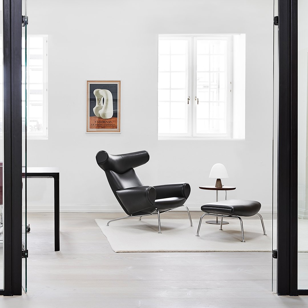 Ottoman Ox d'Erik Jörgensen Wegner pour chaises Ox/Queen