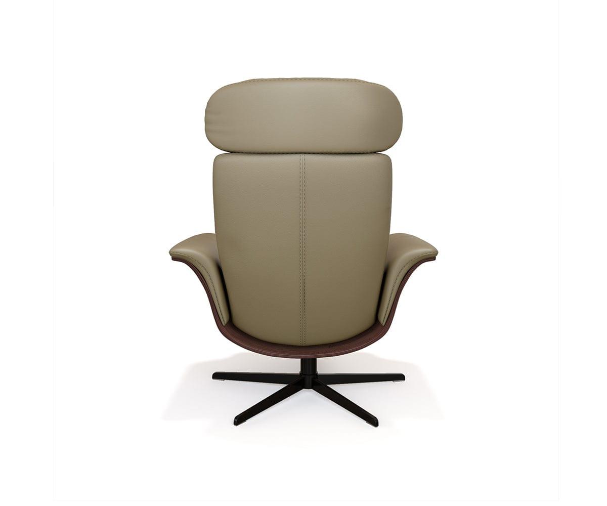 Fauteuil inclinable et ottoman en cuir Alvar