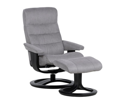 Fauteuil inclinable et ottoman Hans