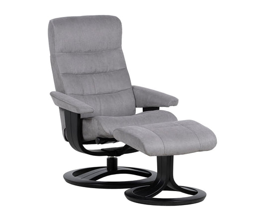 Fauteuil inclinable et ottoman Hans