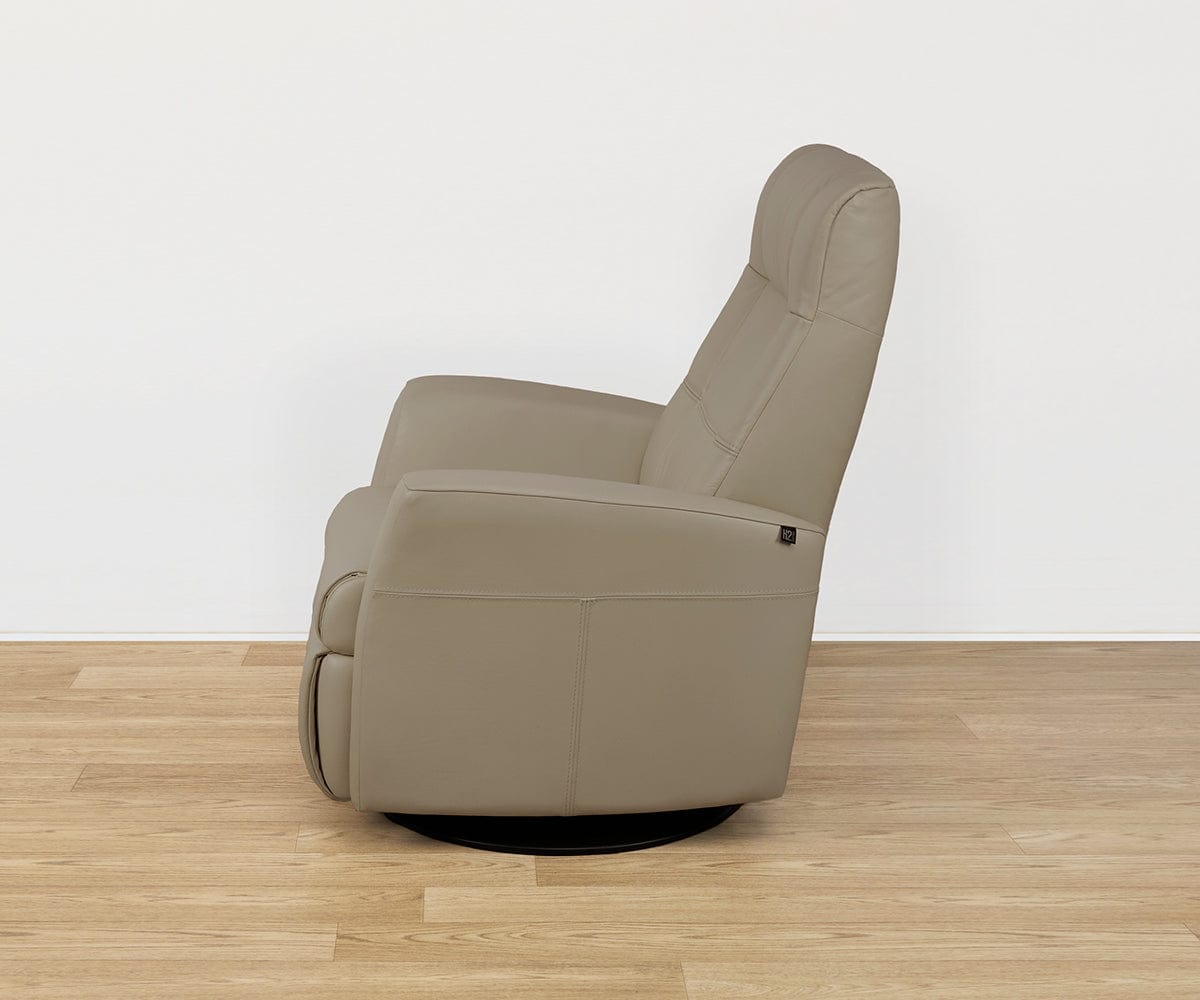 Fauteuil inclinable manuel en cuir Lathan