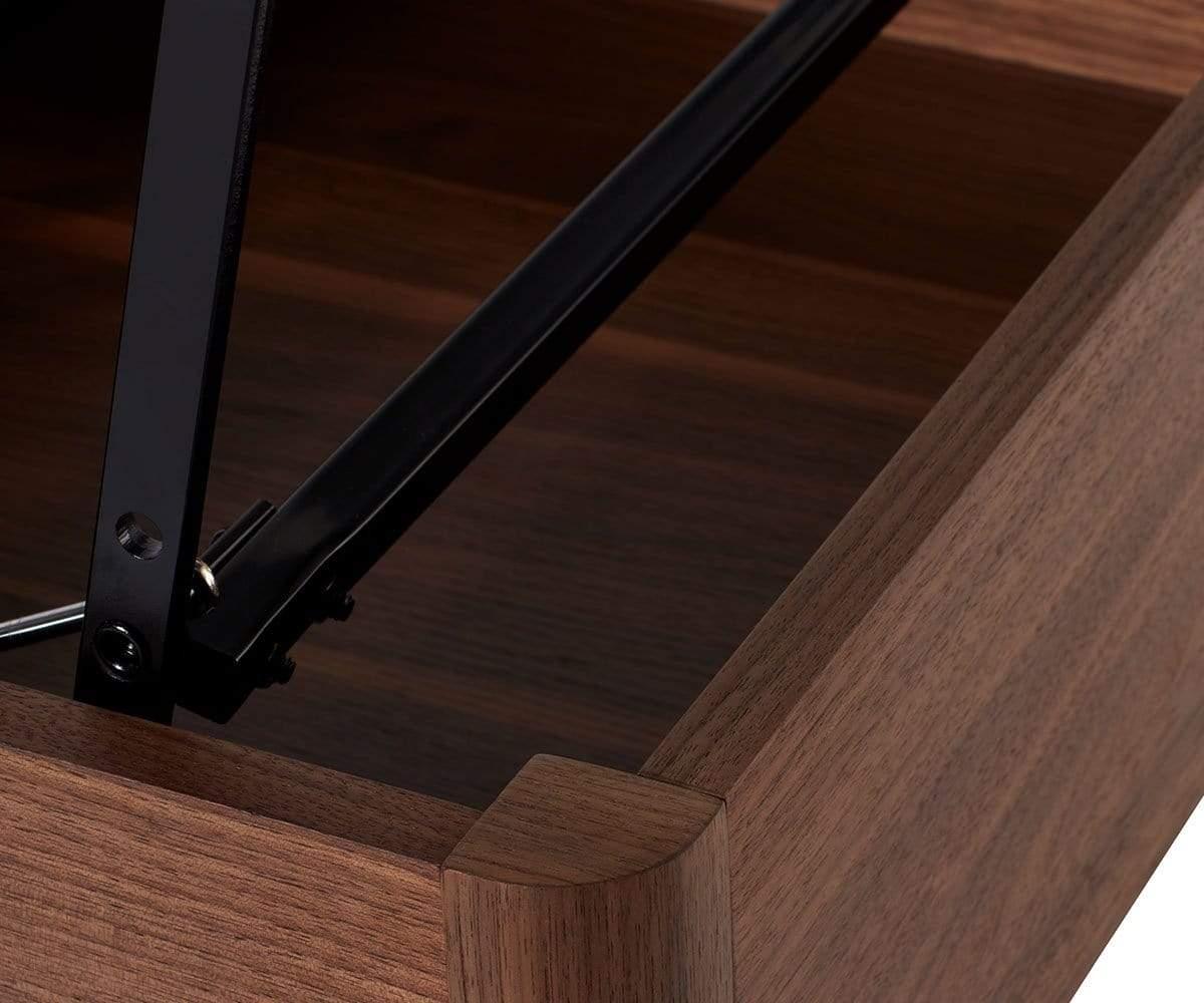 Table basse de rangement à plateau relevable Enna 