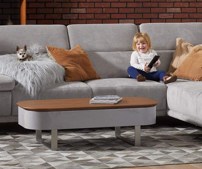 Table basse de rangement à plateau relevable Baptisia