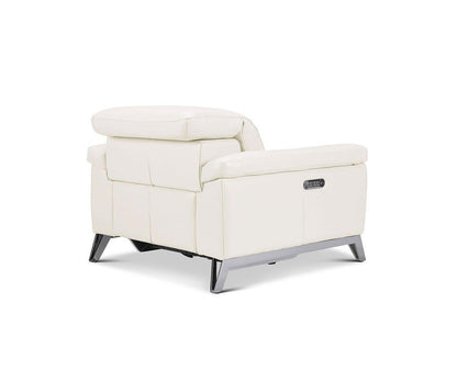 Fauteuil inclinable électrique en cuir Voss