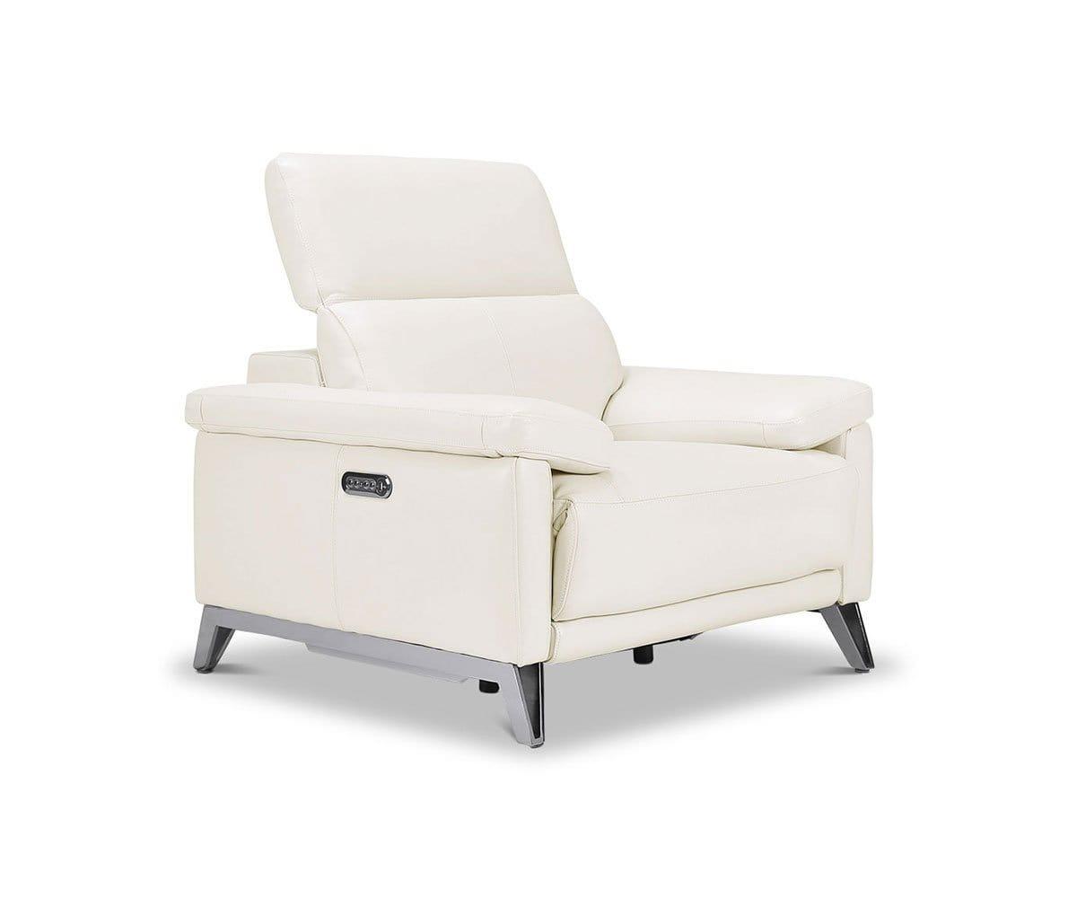 Fauteuil inclinable électrique en cuir Voss