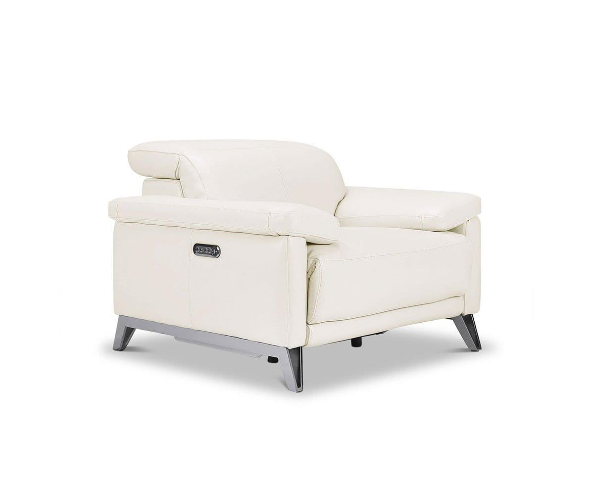 Fauteuil inclinable électrique en cuir Voss