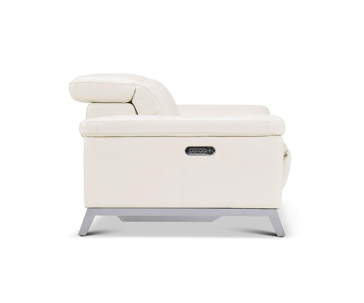 Fauteuil inclinable électrique en cuir Voss