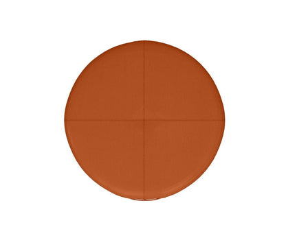 Pouf rond en cuir Ellis