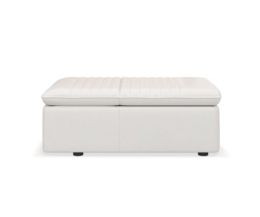 Pouf de rangement et chaise en cuir Tobi