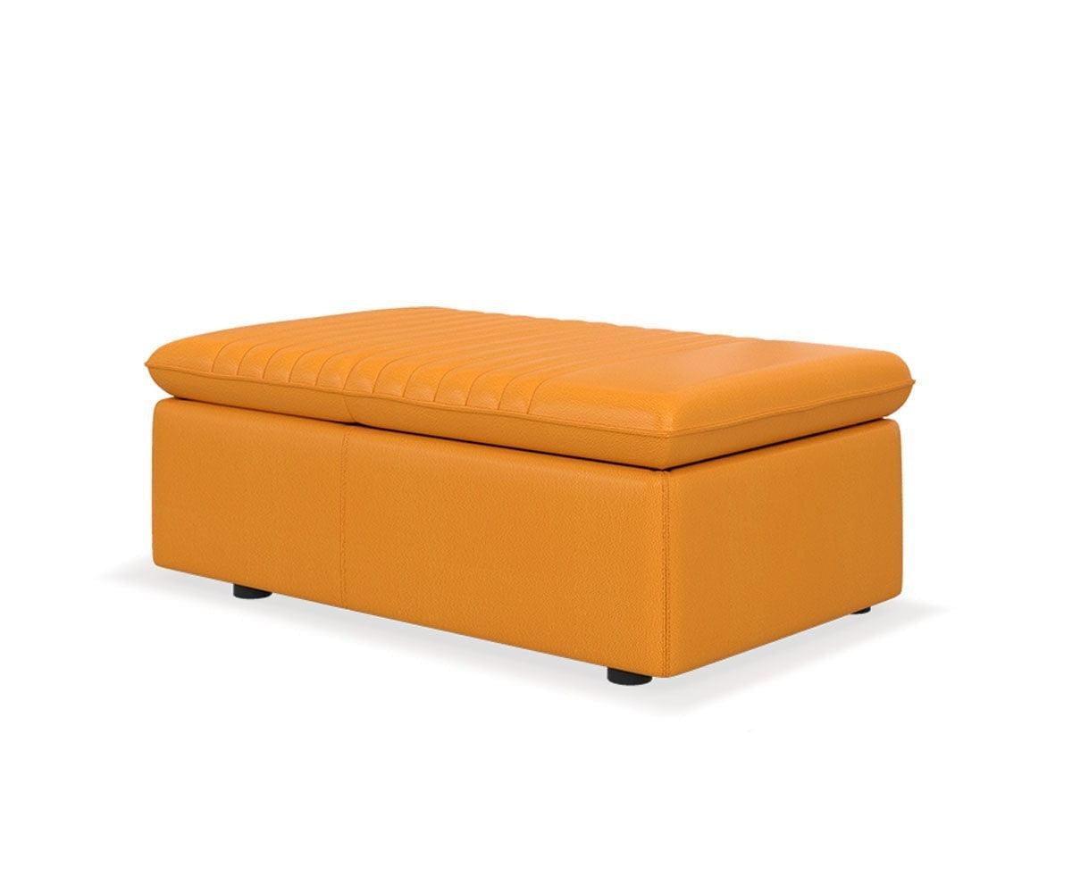 Pouf de rangement et chaise en cuir Tobi