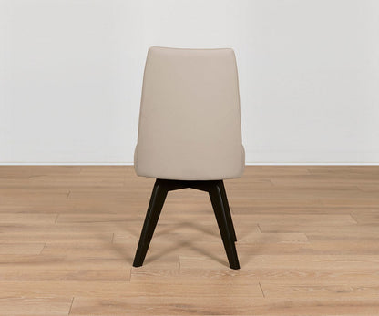 Chaise de salle à manger pivotante en cuir Raynor