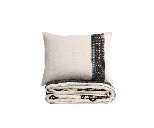 Ensemble couette et taie d'oreiller à bordure nordique