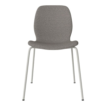 Chaise de salle à manger Seed - Rembourrée - Base en acier, laquée gris