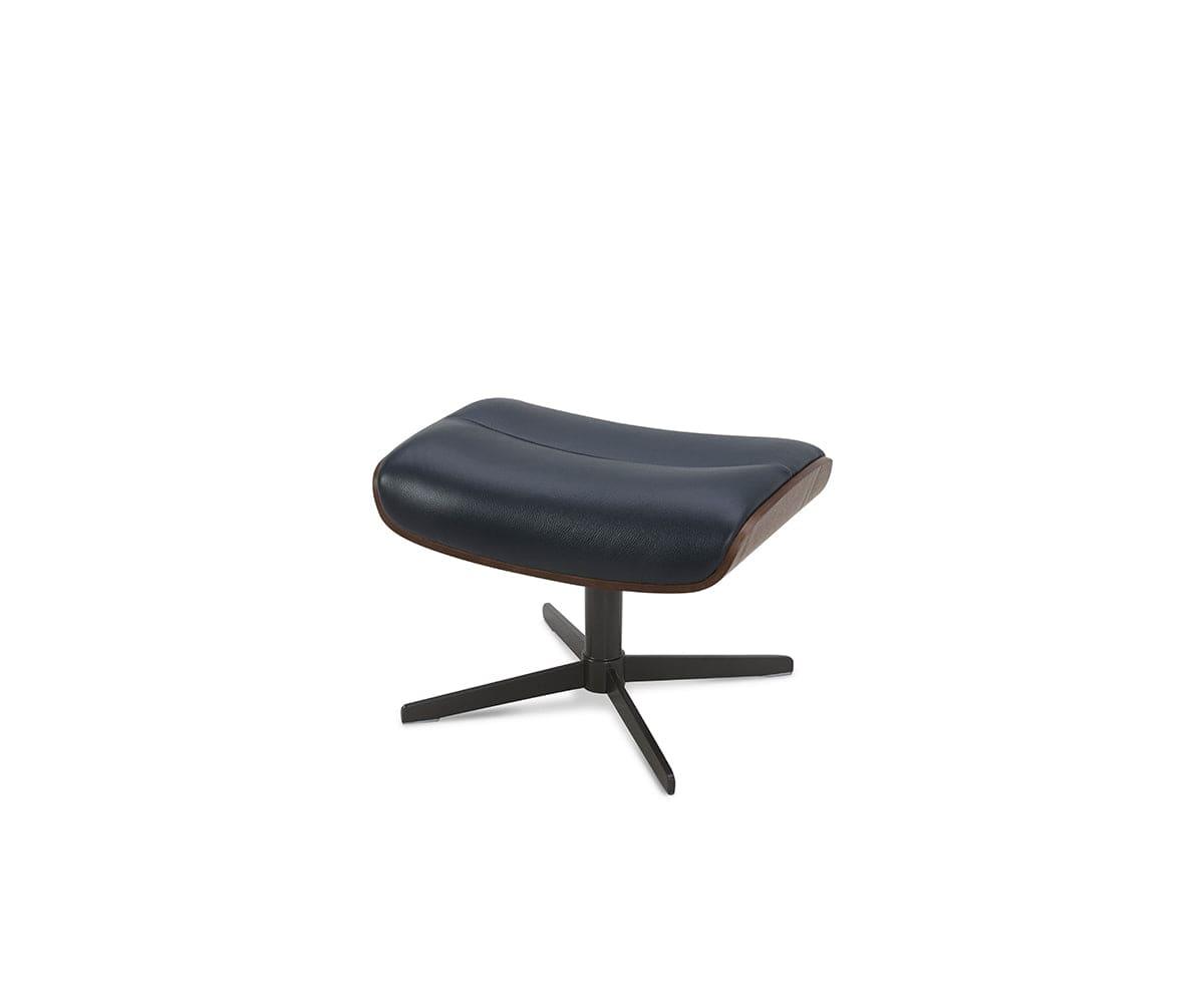 Fauteuil inclinable et ottoman en cuir Alvar