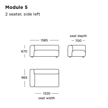 Canapé préconfiguré Boketto - Configuration quatre places