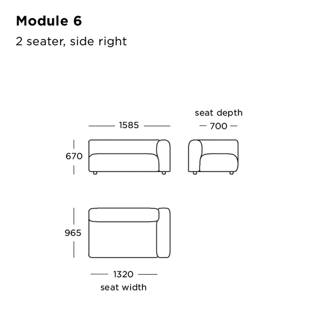 Canapé préconfiguré Boketto - Configuration quatre places