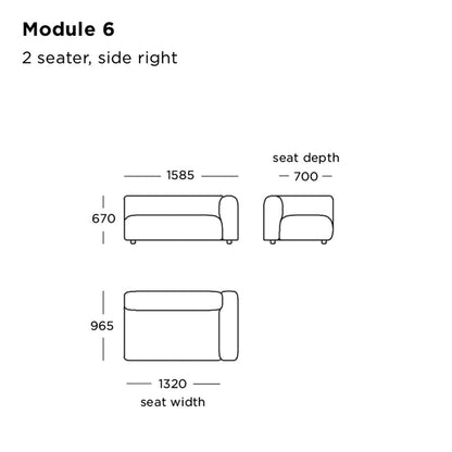 Canapé préconfiguré Boketto - Configuration quatre places