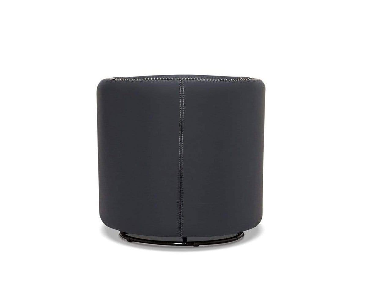 Chaise pivotante en cuir Nicasio