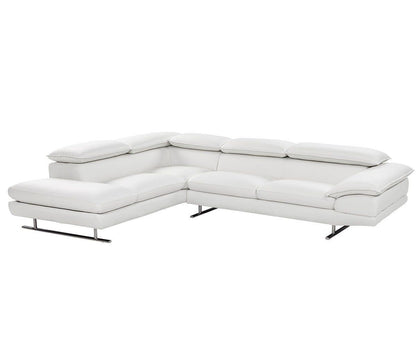 Canapé sectionnel gauche en cuir Mauro