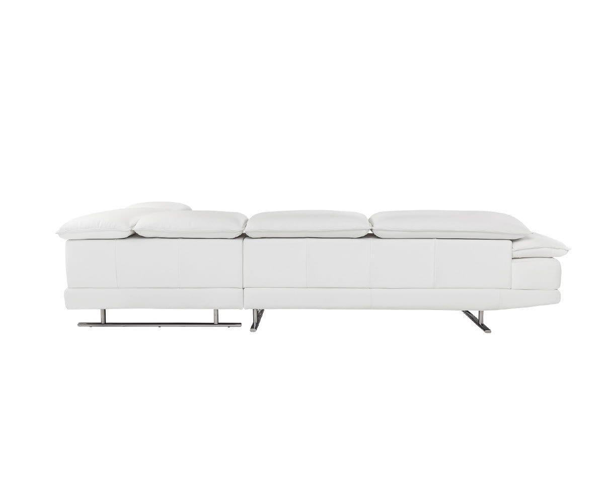 Canapé d'angle droit en cuir Mauro