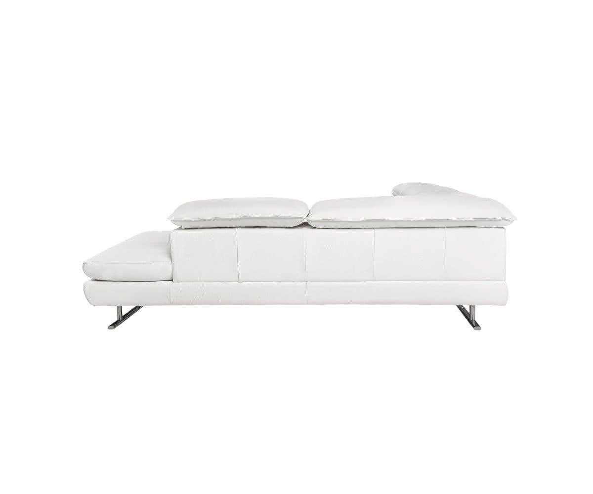 Canapé d'angle droit en cuir Mauro